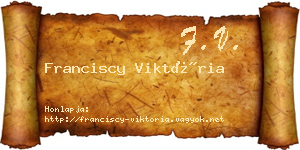 Franciscy Viktória névjegykártya